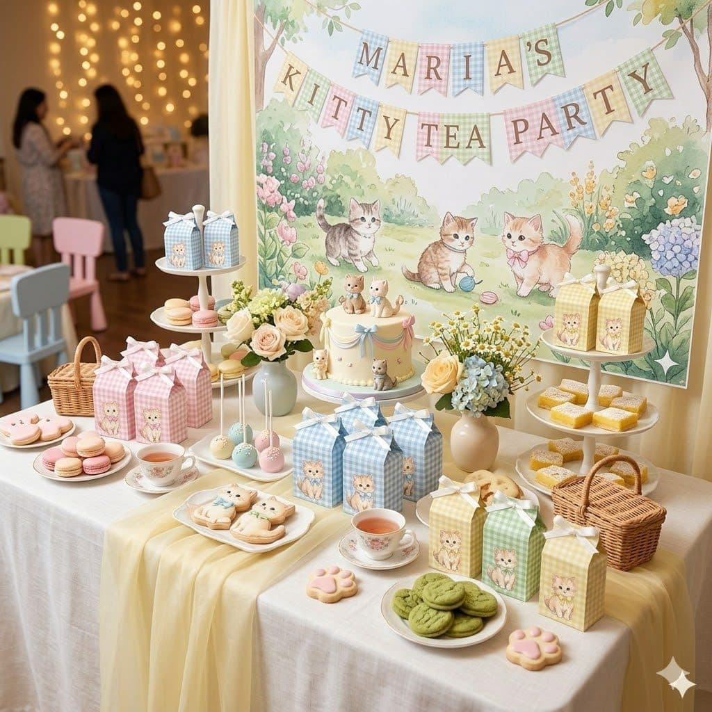 Caixinha Milk Tema Gatinho Festa Infantil Lembrança Para Festa - Pronta Entrega