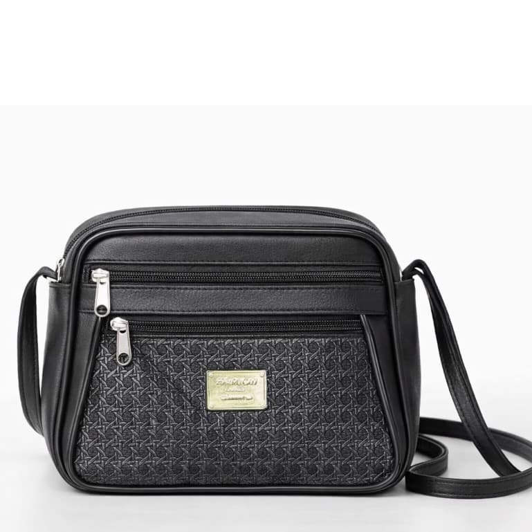 Bolsa Feminina Transversal Casual 3 Divisórias com Alça Regulável Multiuso Ipermeável