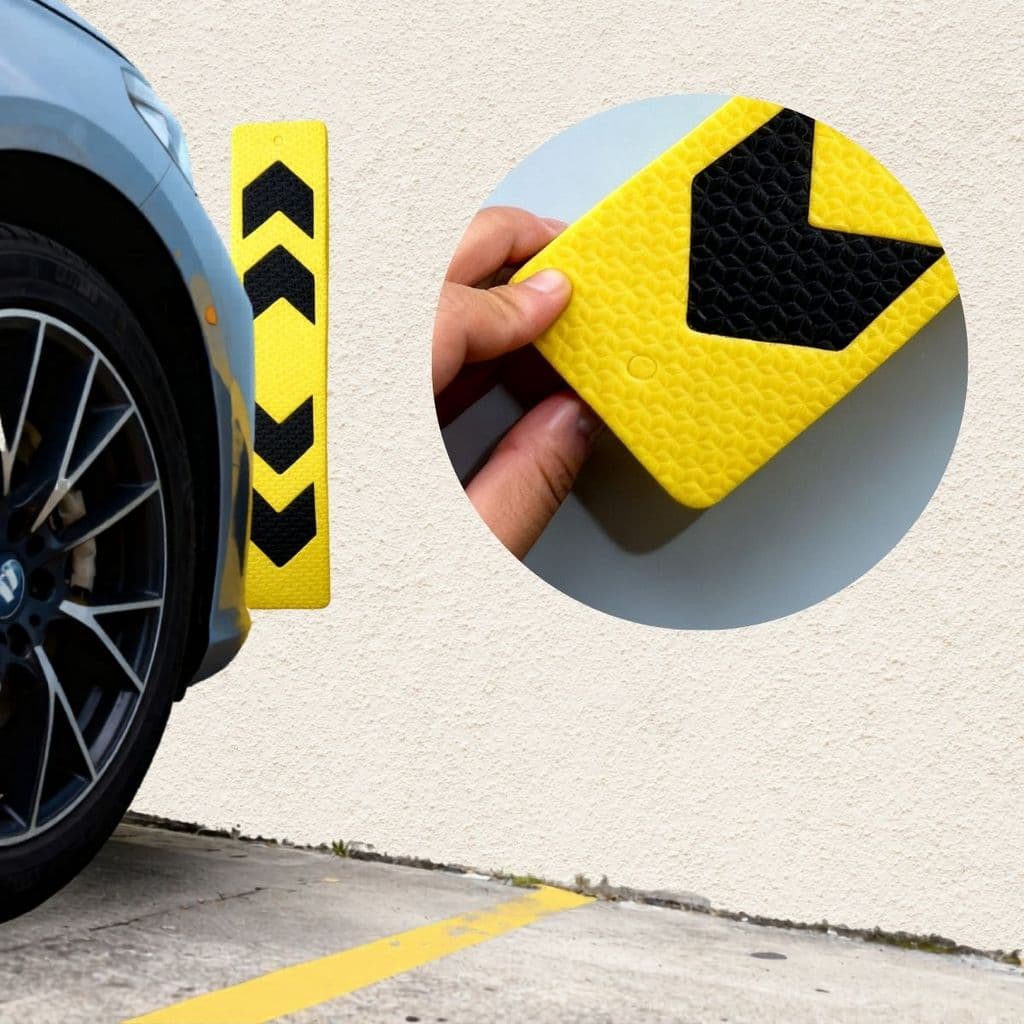 Protetor Para Choque Coluna Garagem Cantoneira Borracha Estacionamento