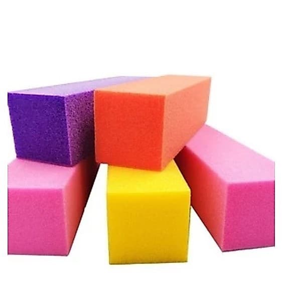 kit com 12 Lixa Bloco Colorida Polidora para Unhas Acrílica