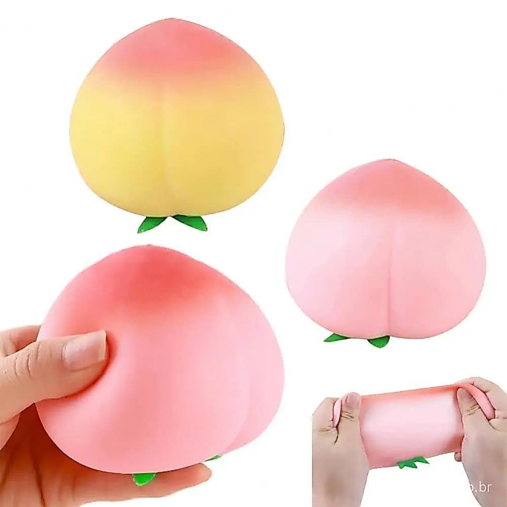 Brinquedo De Pêssego 1/2 Pçs Alívio De Ansiedade Espremer Brinquedos Realistas Em Forma De Fruta Bolas De Estresse Anti-
