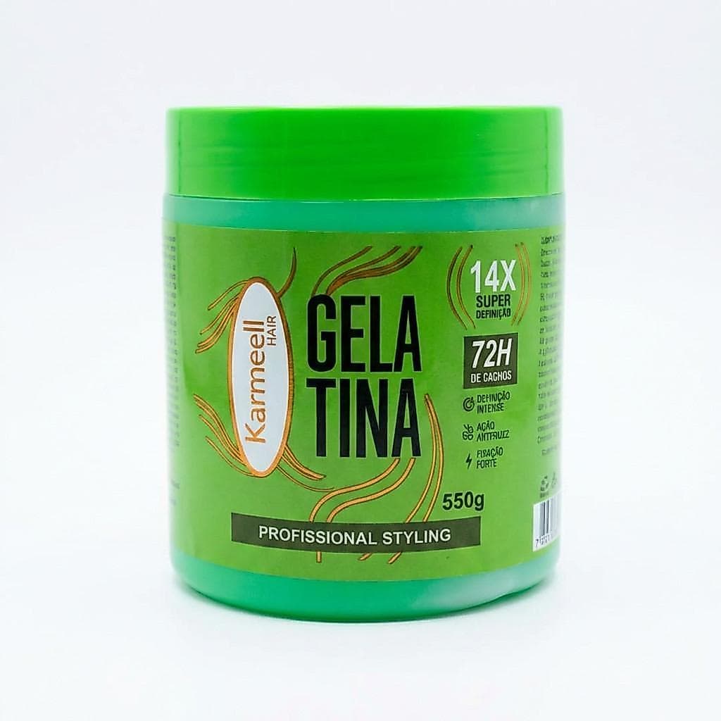 Gelatina Karmeell 550g Profissional Styling Para Cachos 72h de Cachos com Super Definição