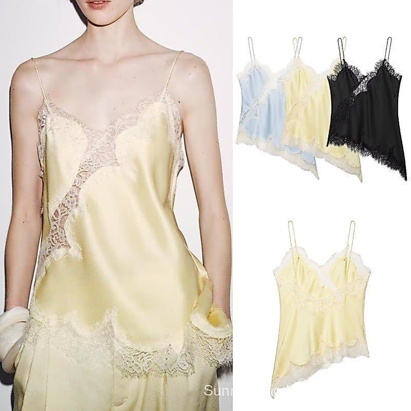 Novo Estilo Europeu Americano Feminino Moda Decorativa Renda Roupa Interior Topo 5919105