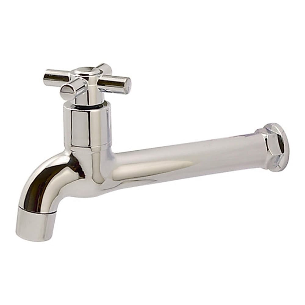 Torneira Cozinha Parede ABS Cromada Slim Pia Um Quarto Volta Banheiro Lavatório Bica Fixa Pequena