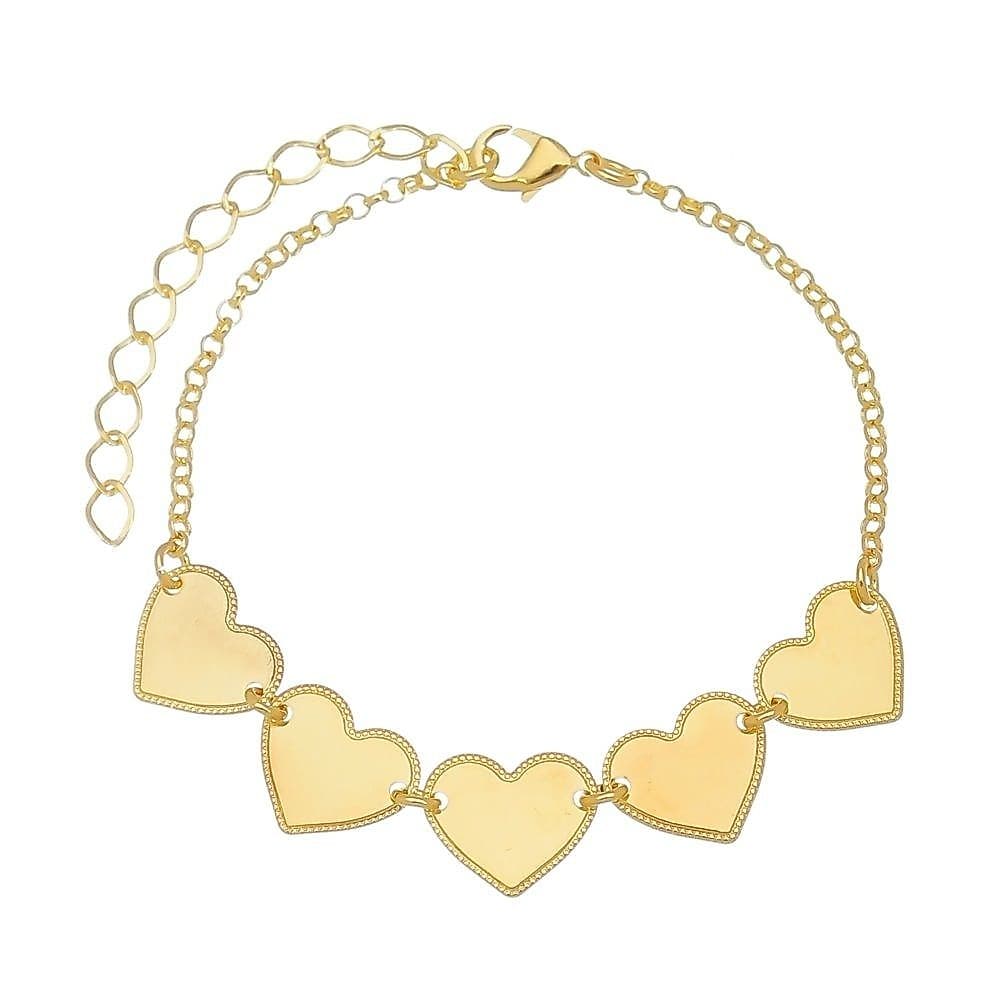 Pulseira de Corações Lisos 4224