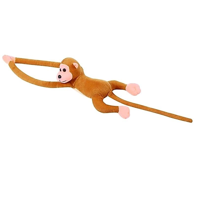 Brinquedo macaco de pelúcia flexível unissex para meninos e meninas braço longo 60cm musical e acende os olhos