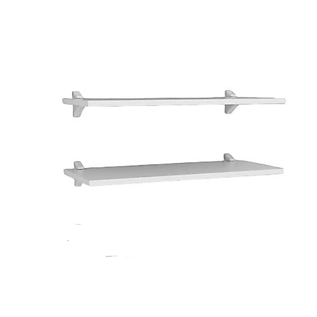 2 Prateleiras Mdf branco 90 X 20 cm  Com Suporte Bico  Tucano