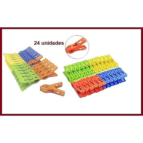 Prendedor multi 24 unidades color.