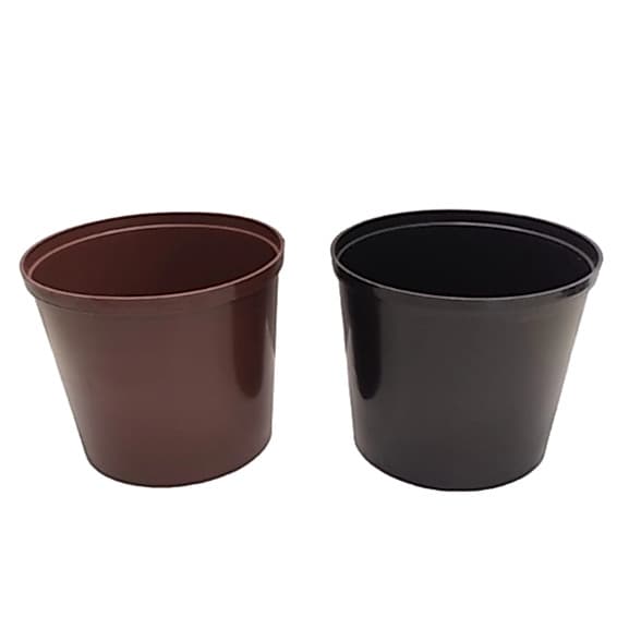 Kit c/ 10 Vasos Pote Plástico Liso Para Flores Plantas 1,4L