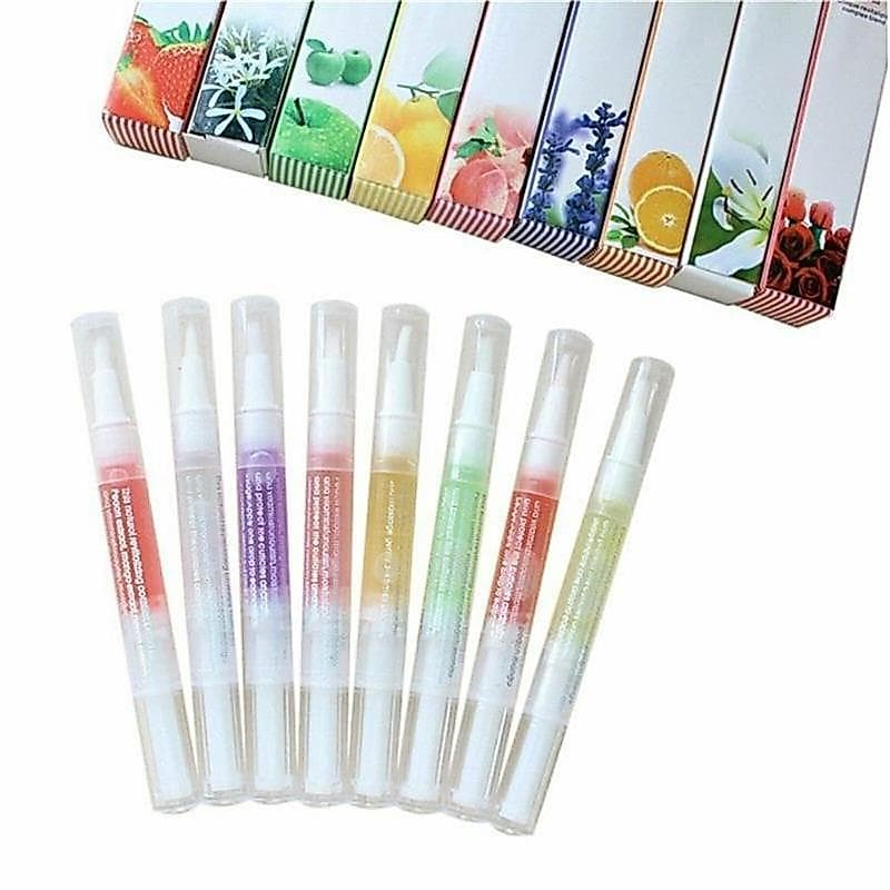 kit 6/12 Caneta Óleo Hidratante Cutículas 3ml Gel De Unha Aromas