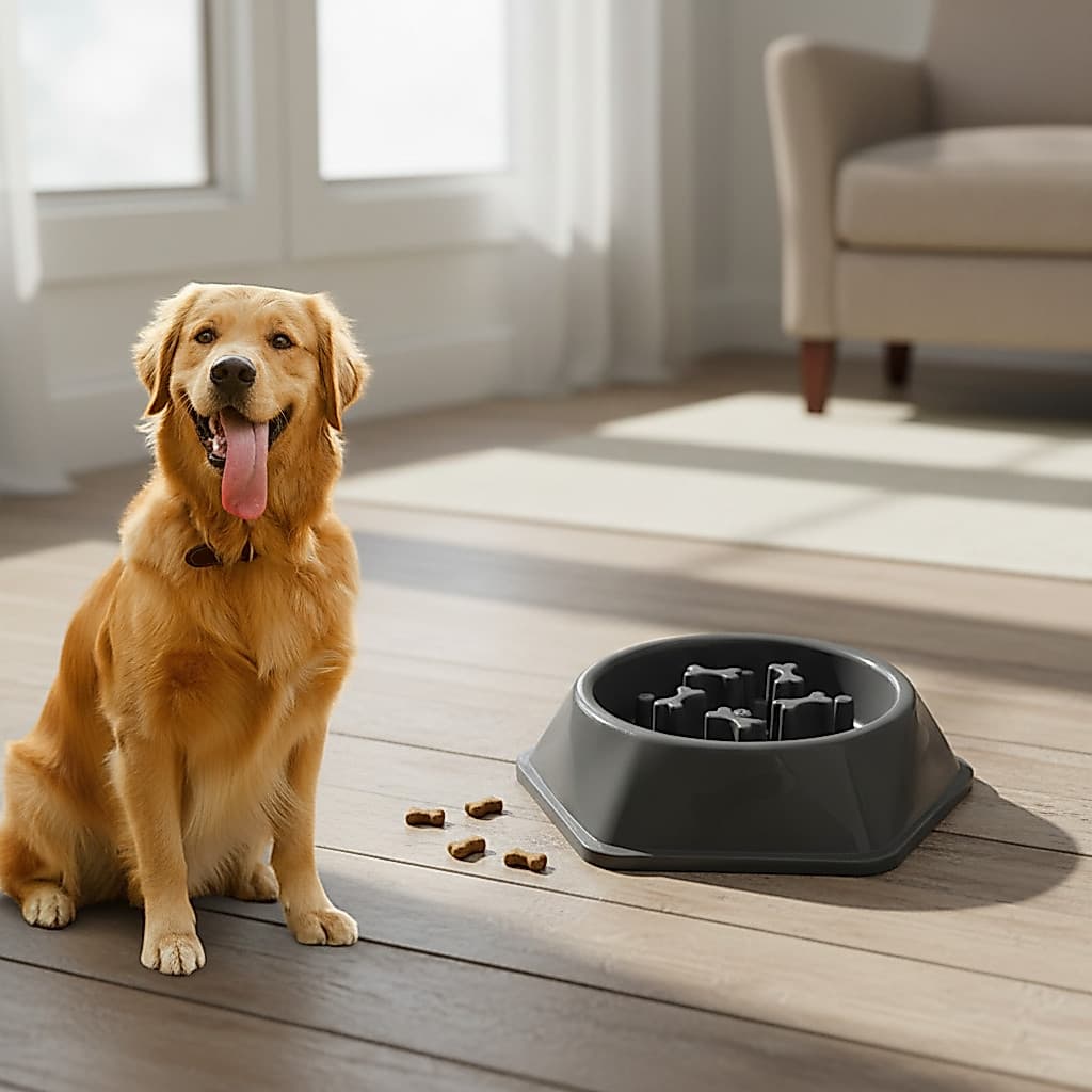 Comedouro Educativo Lento Pet Pote Ração Interativo Labirinto Cachorro Cães 600ml