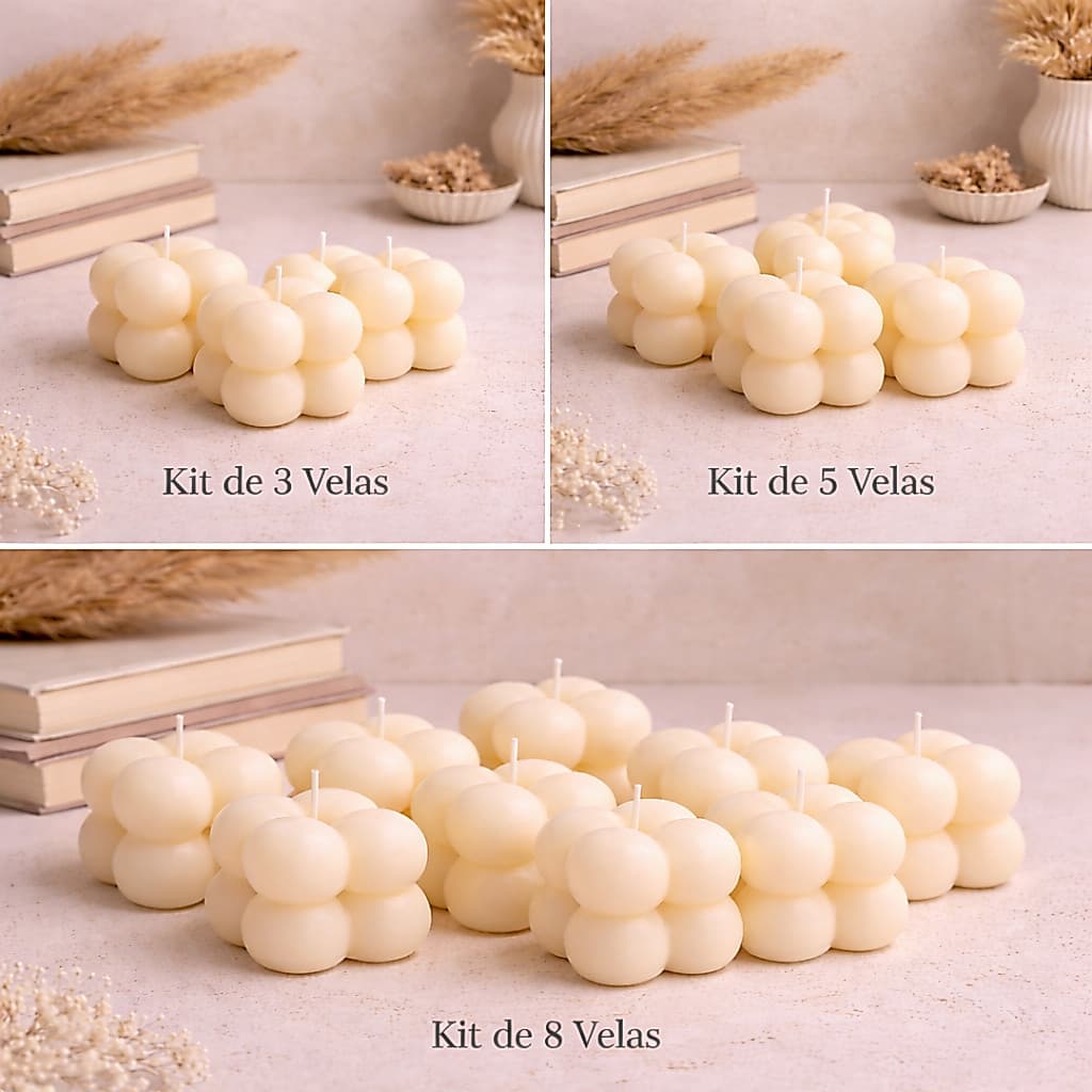 Velas Aromáticas Mini Bubble  (BRANCA)