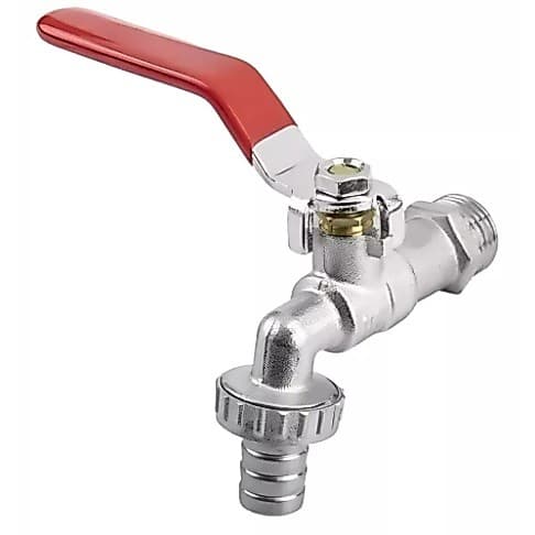 Torneira Esfera Metal para Jardim de 1/2 Com Bico para Mangueira Quintal Garagem Tanque