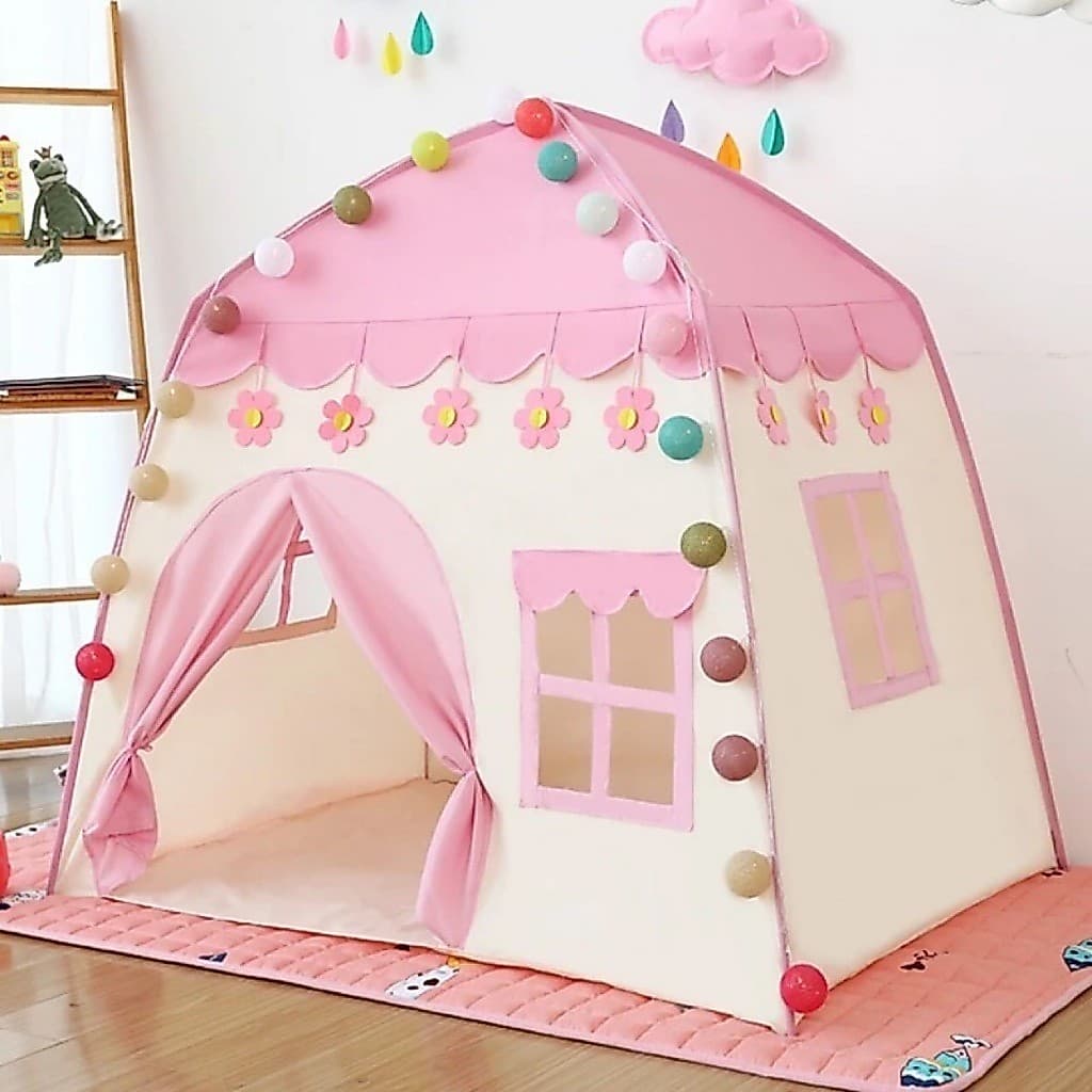 Barraca Toca Cabana Castelo Infantil menino e menina, Dobrável Diversão Constante