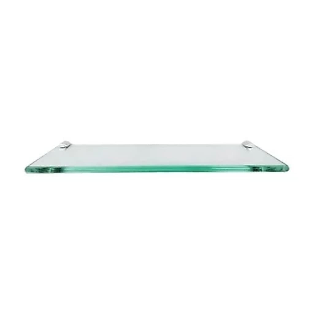 Prateleira De Vidro Incolor 10x30 Nicho Para Banheiro Suporte Porta Shampoo Multiuso 8mm