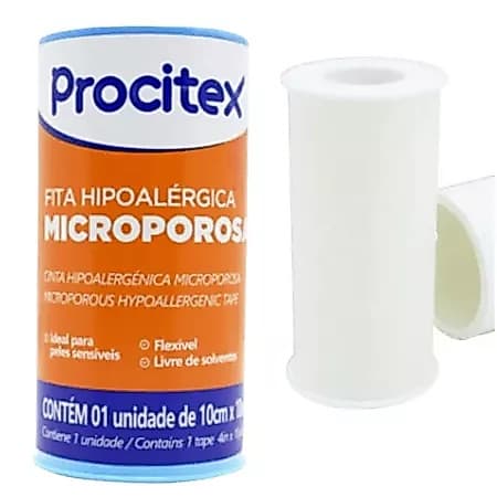Fita Micropore Branca 10cmx4,5m