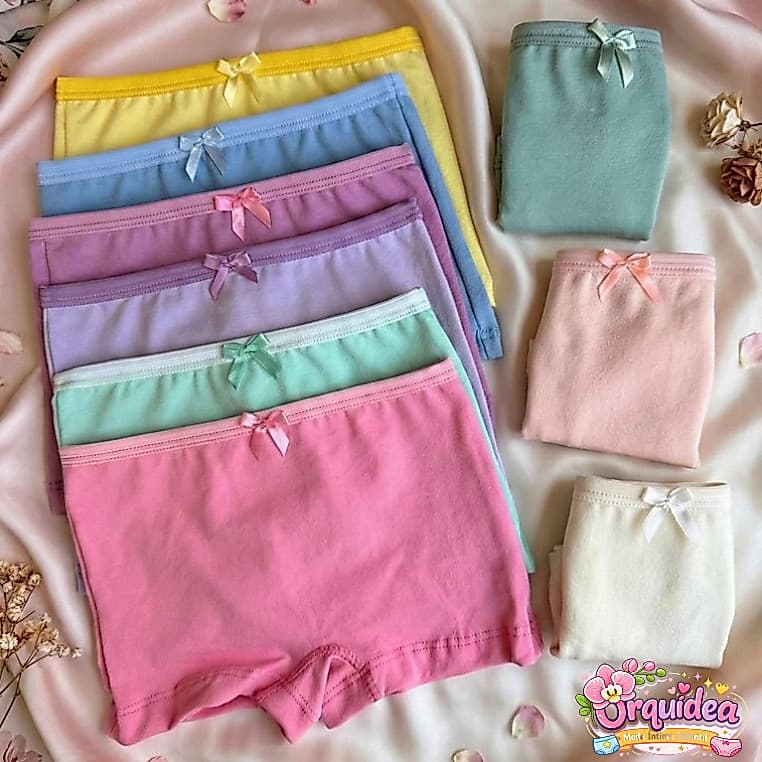Kit 5 Calcinhas Infantil Menina Calcinha Várias Cores Box Cotton Algodão Premium Confortável Elastano