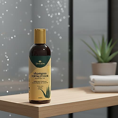 Shampoo Natural Fortalecedor Livealoe Cabelos Normais E Oleo