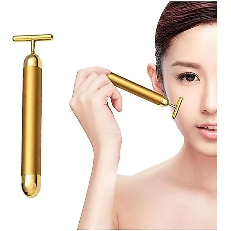 Massageador Harmonização Facial Confort Tira Ruga Vibrat 24k Tira Rugas Elétrico T Lift Anti Idade Rejuvenescedor Facial