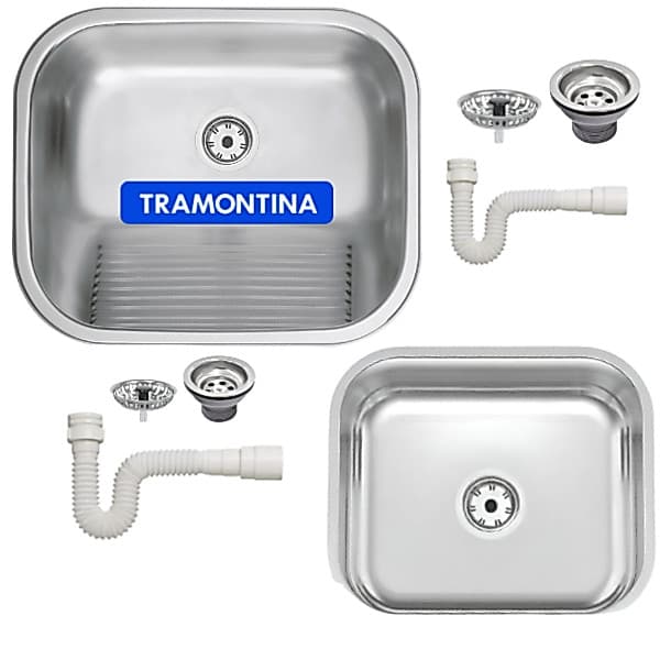 Tanque Tramontina 50x40 Fosco + Cuba Standard 40x34x14 Tramontina