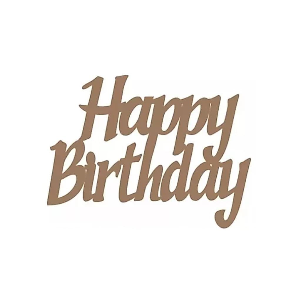Palavra Happy Birthday Letreiro Festa Grande Aniversario Mdf