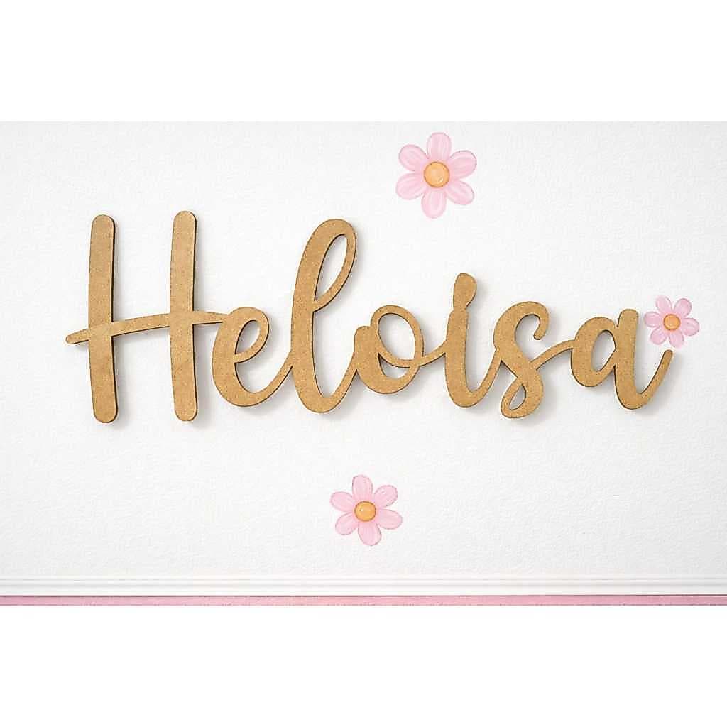 Nome Decorativo em MDF Personalizado para Quarto Infantil – 60cm