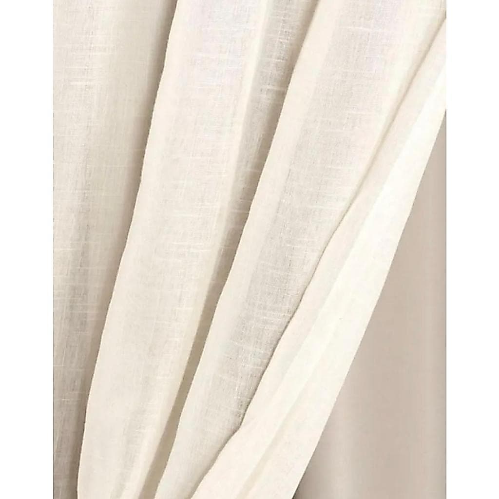 Cortina de Cozinha Voil Linho C/ Forro 4m x 1,20m Para Decoração Sala Quarto Varanda