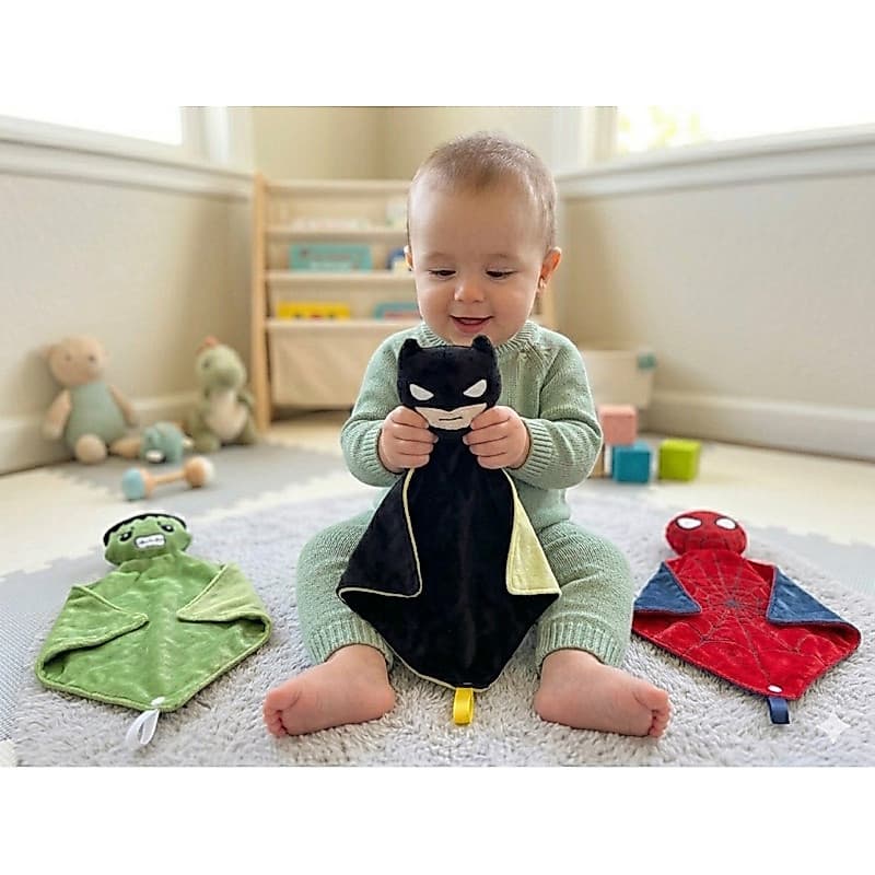 Naninha Batman Super Heróis com Prendedor de Chupeta para Bebê
