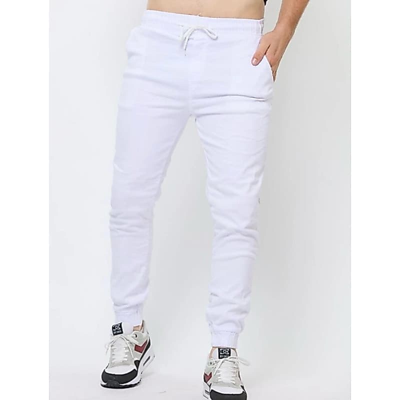 Calça Jogger Masculina Jeans Sarja Com Lycra ELASTICO