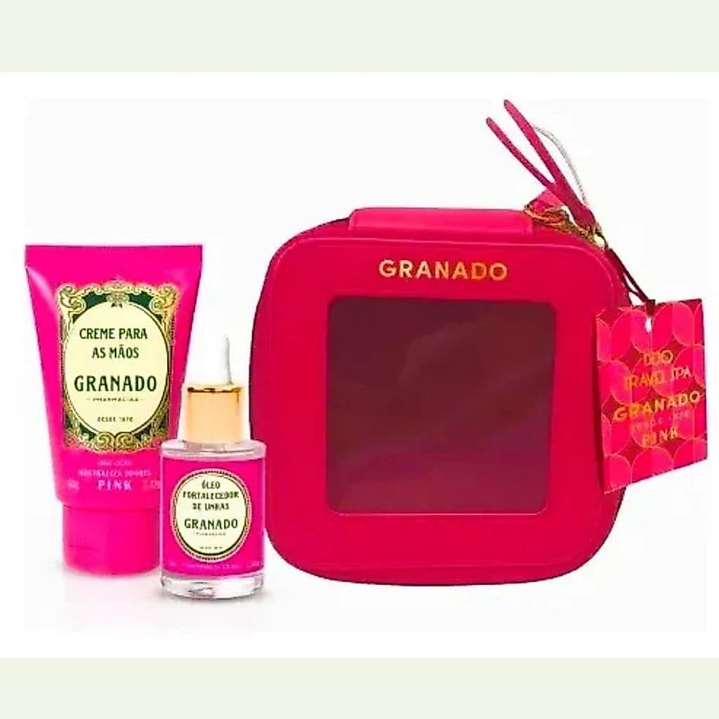 Kit Granado Pink – Necessaire + Creme para Mãos + Óleo Fortalecedor de Unhas