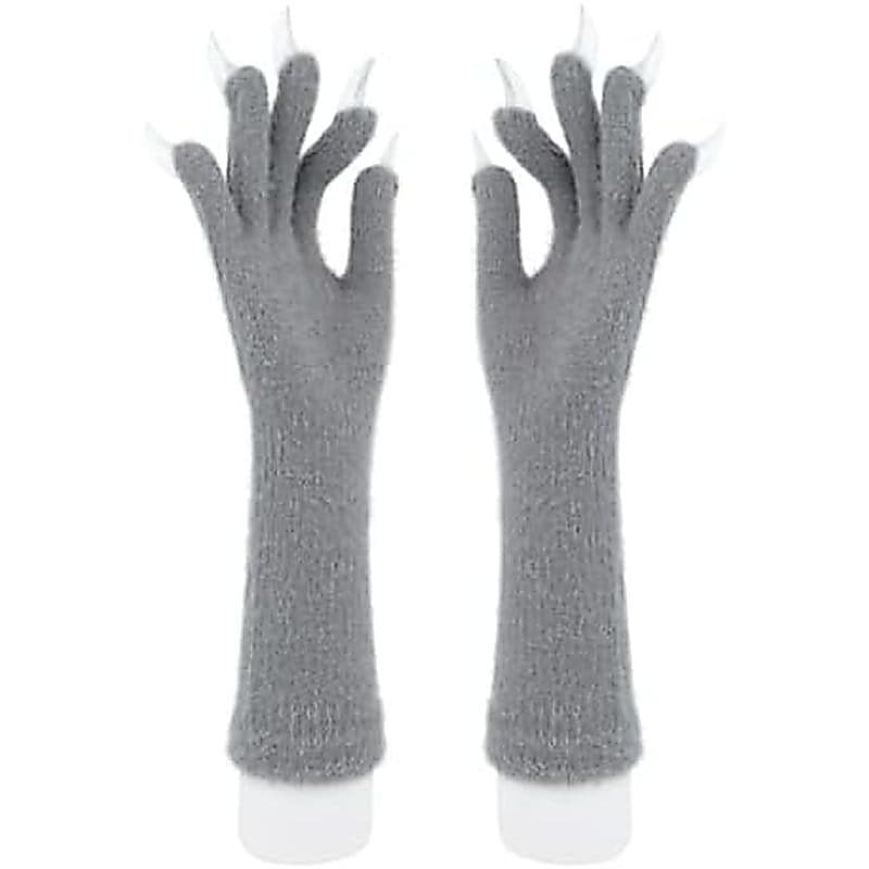 HAOAN Luvas De Patas De Dedo Completo Longas E Quentes Para Eventos Temáticos , Festas , Acessórios De Fantasia