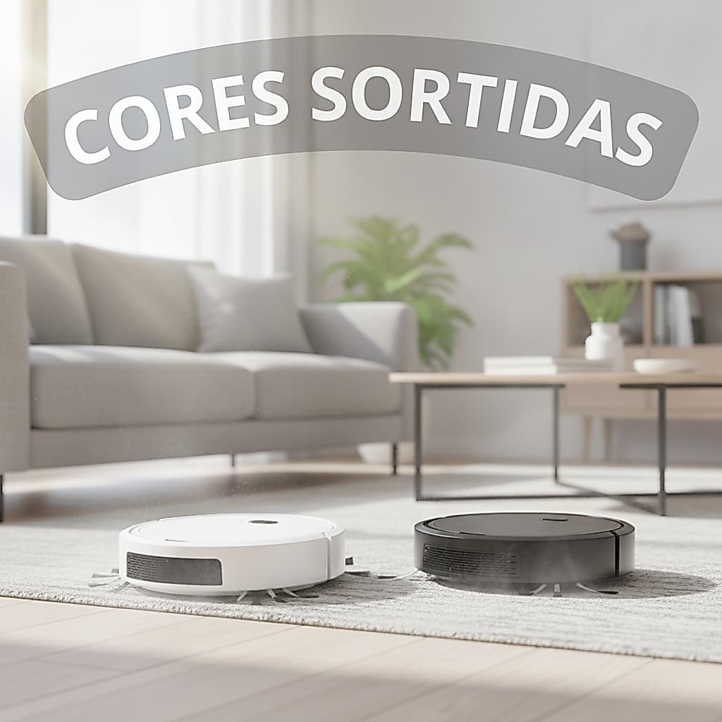 Robô Aspirador de Pó Recarregável 110V | Sucção 2800Pa | Limpeza Automática para Pisos e Tapete