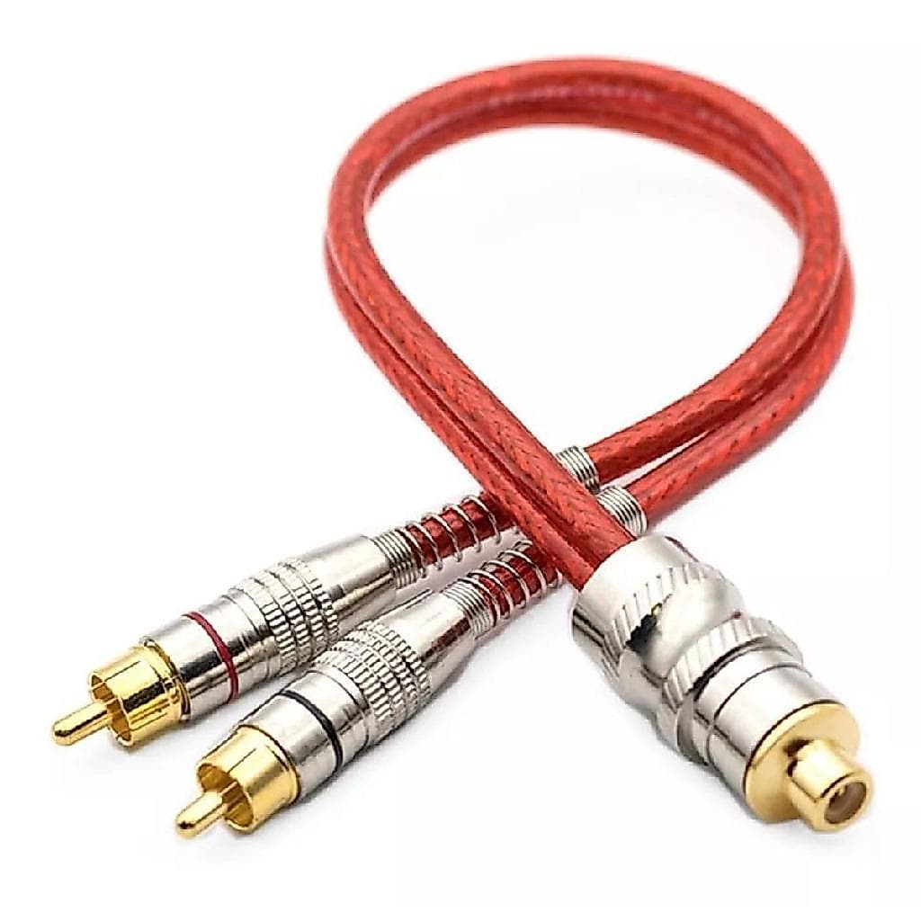 Cabo Y Rca Automotivo Svart Prime Vermelho 2 Machos 1 Fêmea