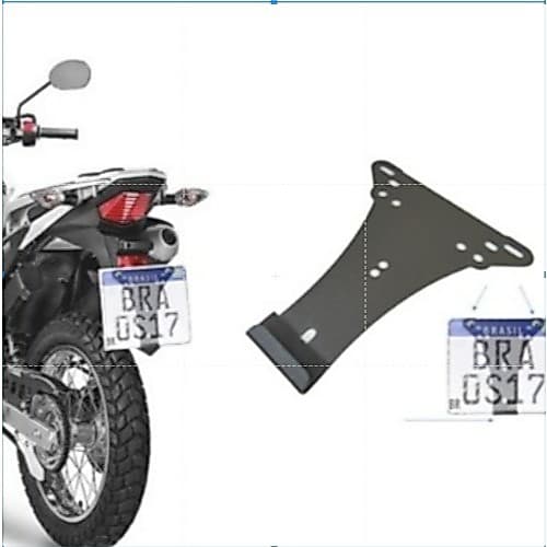 Suporte para placa de moto aço carbono, anti quebra, anti vibração. Modelos de motos nacionais e importadas