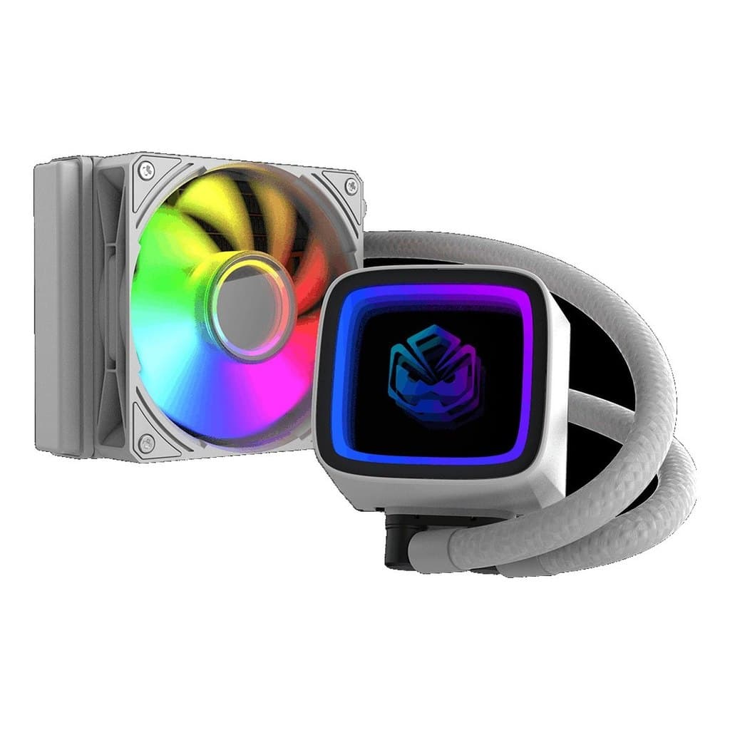 Water Cooler 120mm ARGB TDP 150W PCYES Tundra White Ghost WCTWG120 Branco Intel AMD AM5 AM4