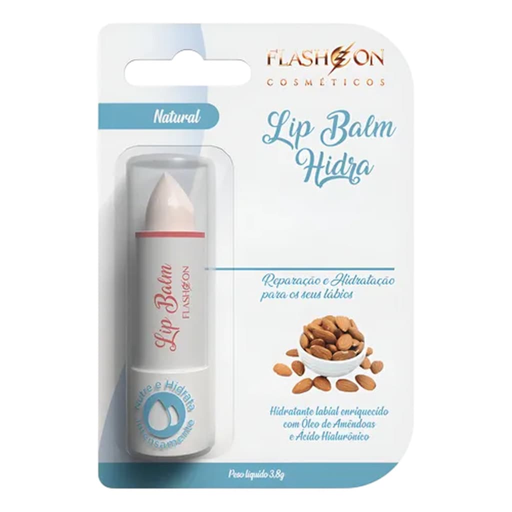 Flashon Lipbalm Hidra Natural 3.8g Hidratante Labial