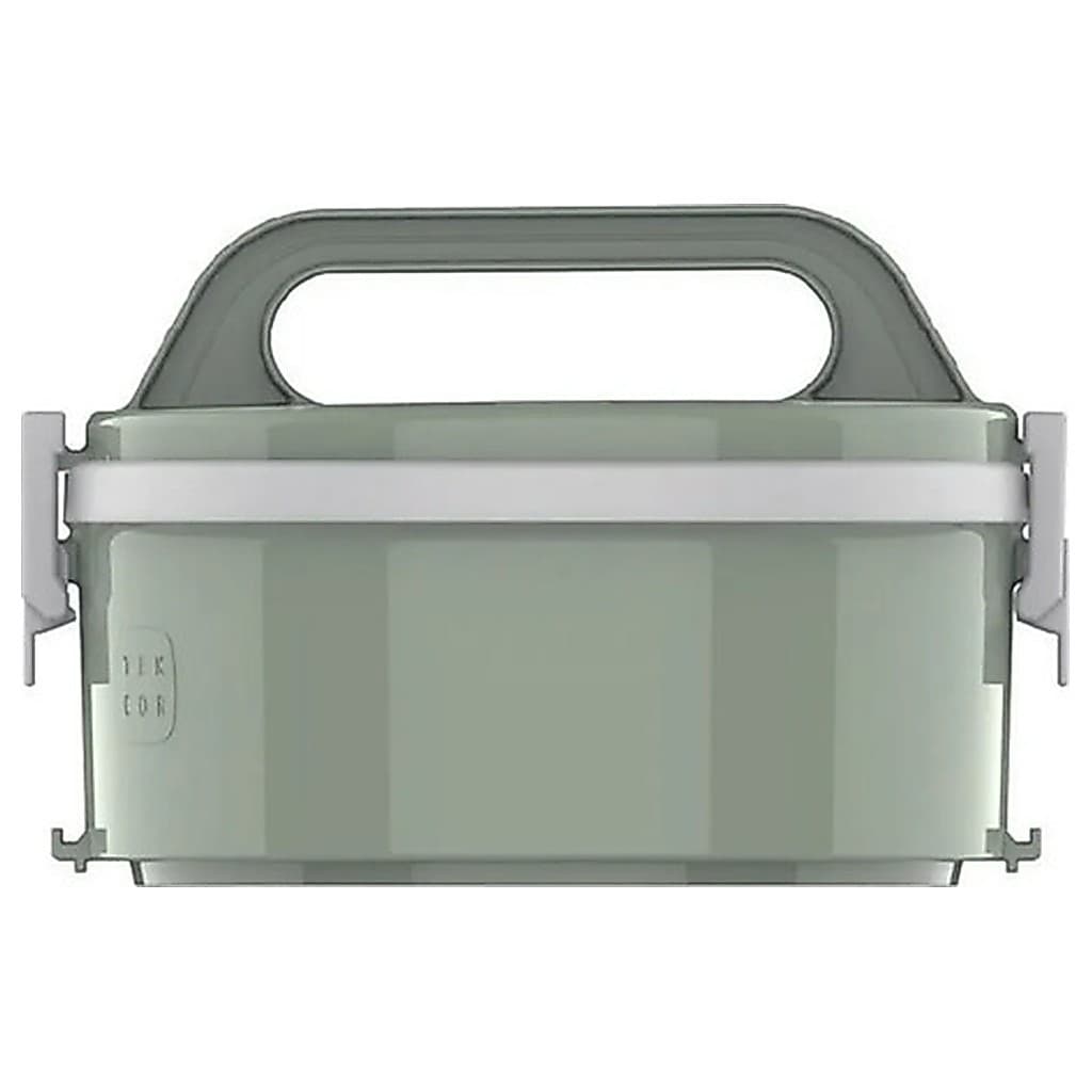 Marmita Térmica 1.5L Soprano Tekcor Fig Green Sem Divisória Isolamento Térmico Conserva Quente Frio 4h Almoco Trabalho
