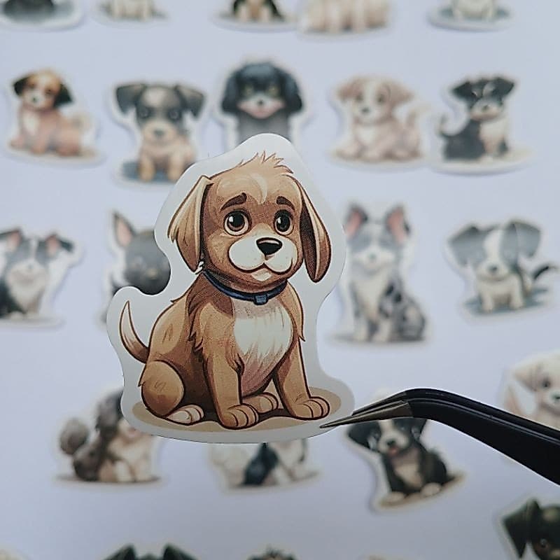 30 adesivos de cachorros para decorar cadernos planner ballet journal