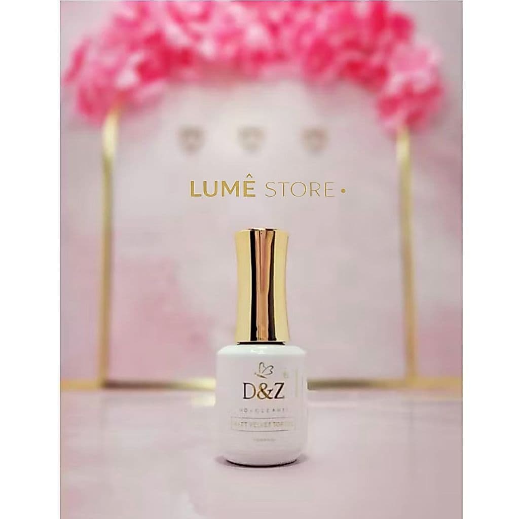 Top Coat Matte velvet Top Gel D&Z 15ml Efeito Fosco, para Manicures, Decorações de Unha de Gel