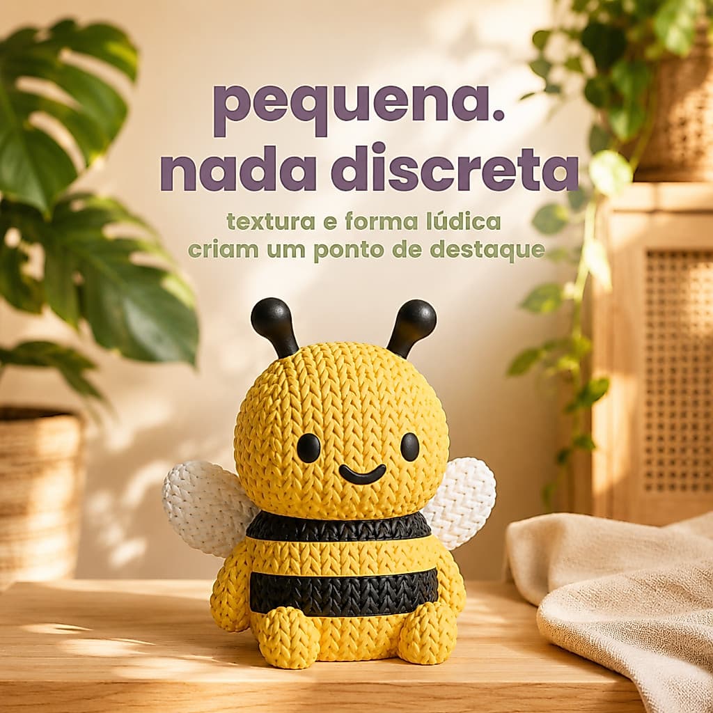 ESCULTURA ABELHA TEXTURIZADA - IMPRESSÃO 3D