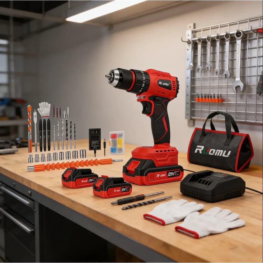 Furadeira 21v Eletrica Furadeira Impacto Brushless 2 Bateria