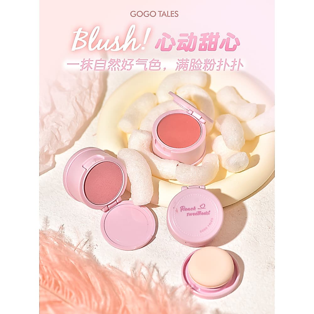 [Pacote de 2 peças] GOGO TALES GOGO TALES Sweetheart Blush Creme Reparador Red Rouge Mud