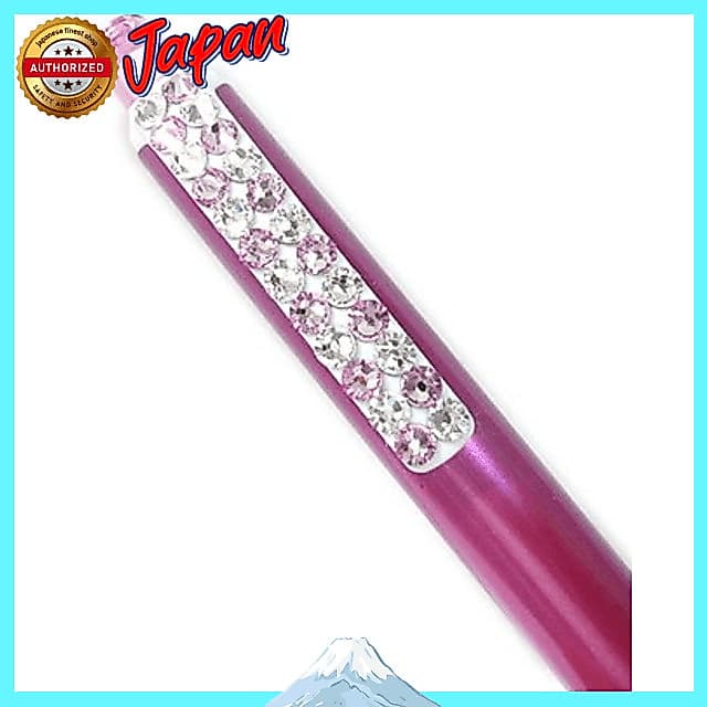 KURUTOGA Rosa Lápis de Coração ◎ 'Pinkuru' ◎ Clip brilhante Cristal Lápis fofo 0.5mm