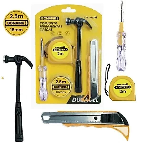 Conjunto De Ferramentas Com 5 Peças Bomvink Bom 3403