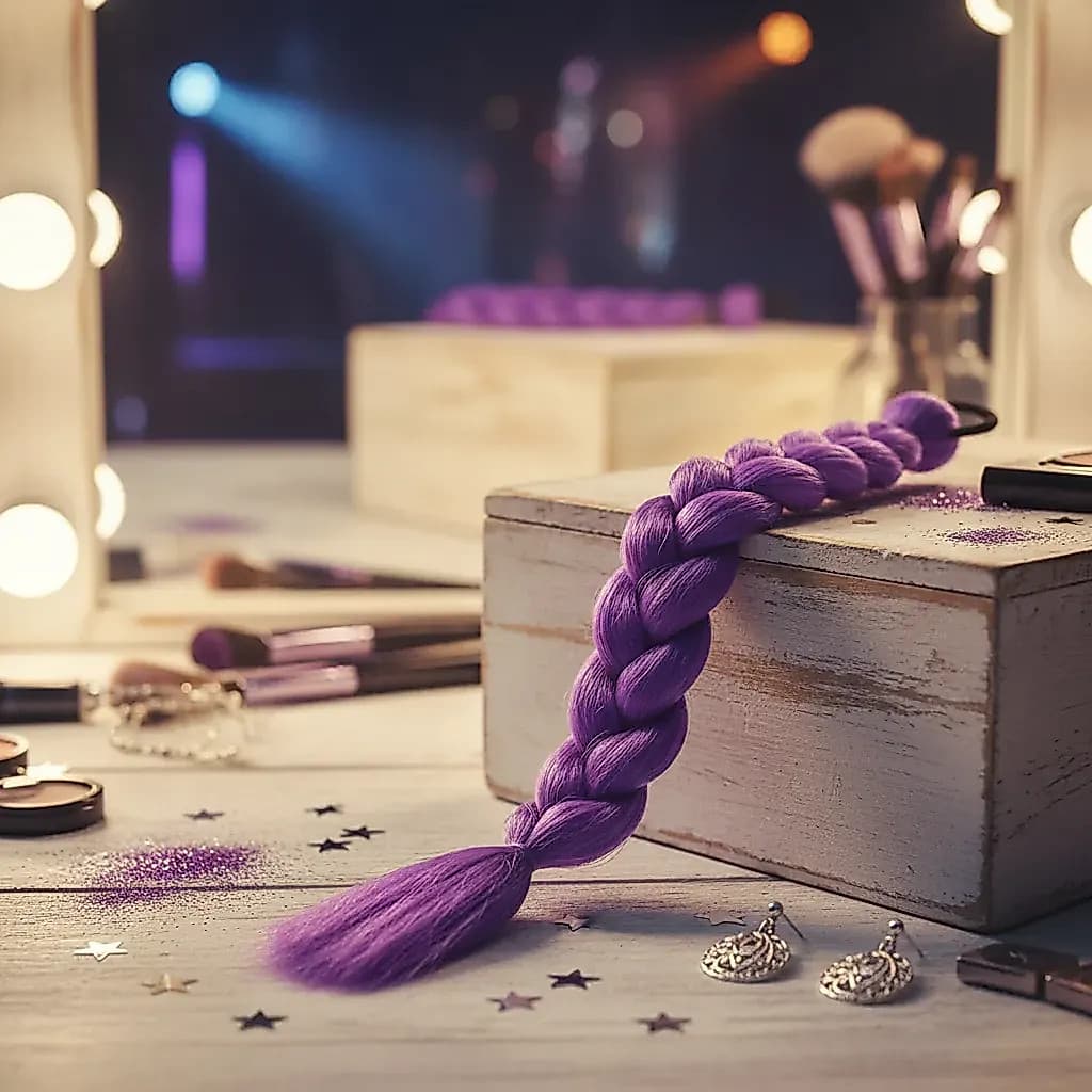 Trança Roxa 50 Cm Cabelo Sintético Rumi Guerreiras Kpop
