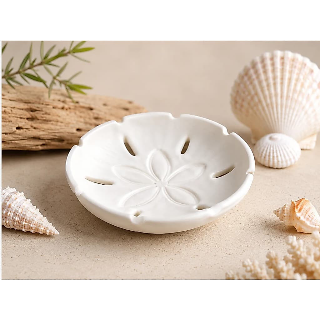 Tigela Dólar de Areia | Saboneteira | Porta Joias | Decoração Costeira | Impressão 3D