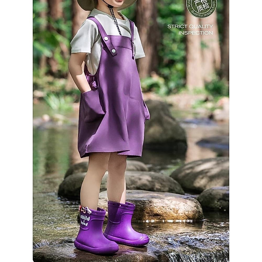 Moda crianças botas de chuva botas de chuva meninos meninas à prova dwaterproof água tubo infantil antiderrapante jardim
