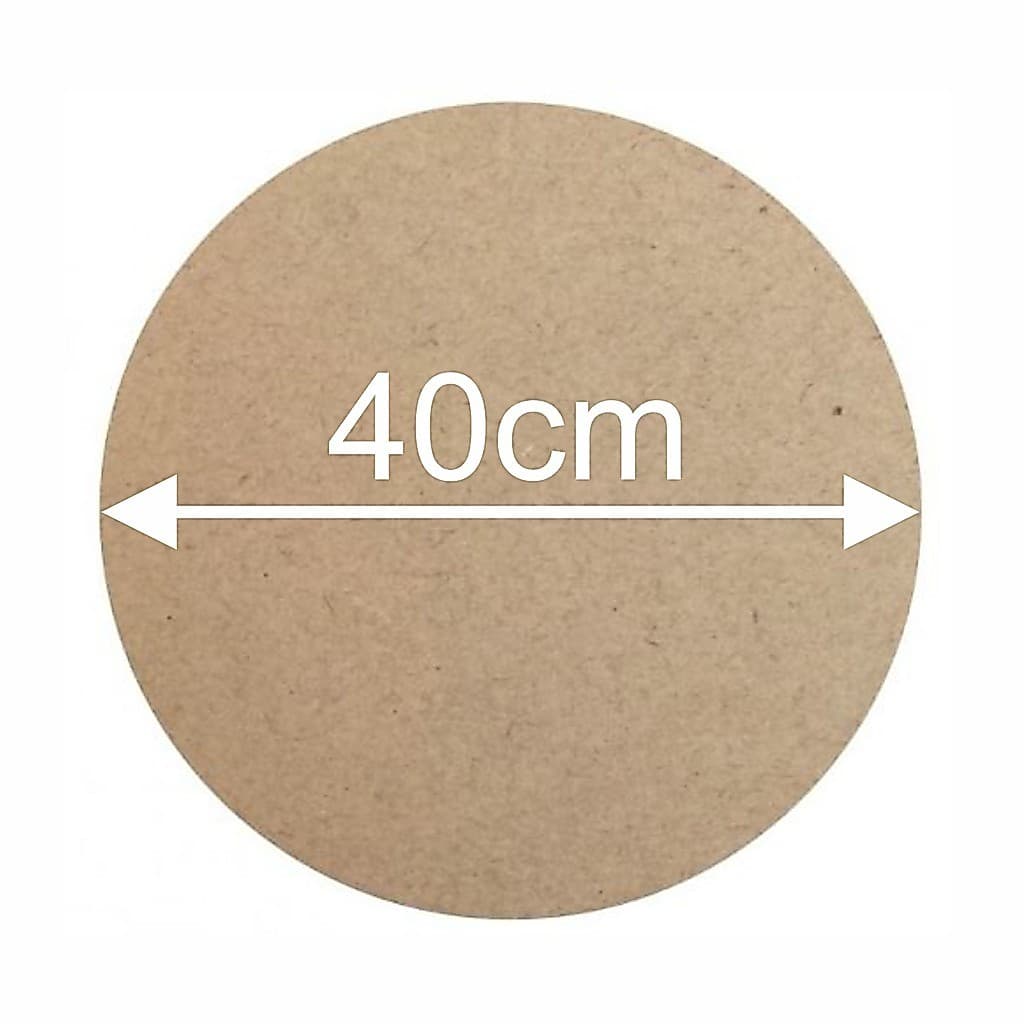 Chapa mdf redonda 40cm -3mm de espessura decoração artesanato Sousplat