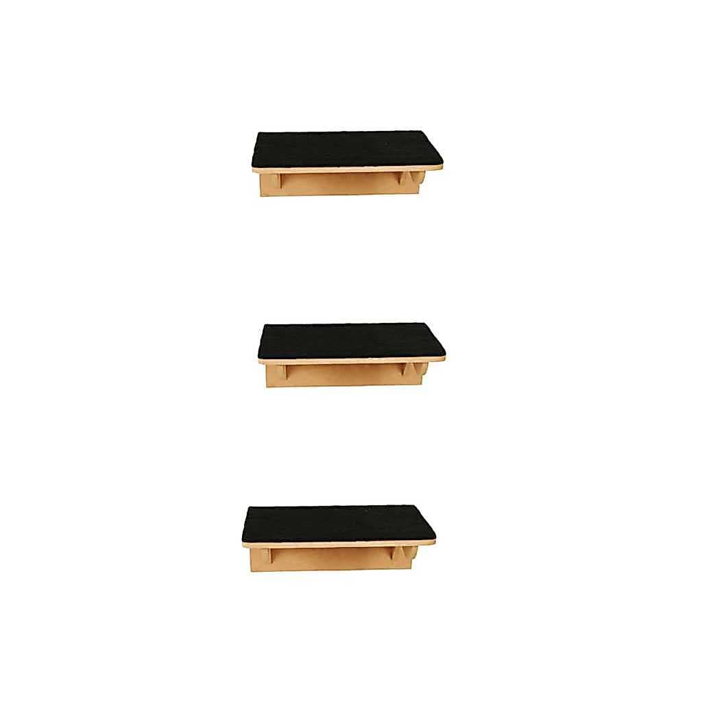 Kit Play Nicho para Gatos 3 Prateleiras Mdf Cru com carpete # OFERTA PROMOÇÃO