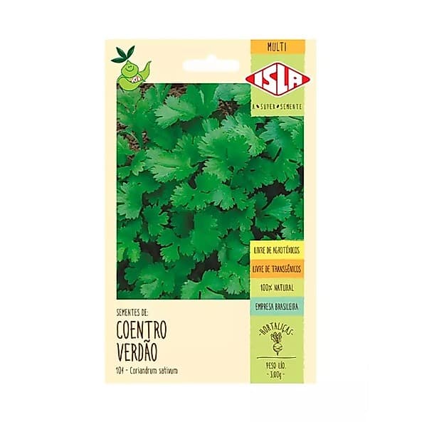 Sementes de Coentro Verdão - 1,60 g - Isla Original